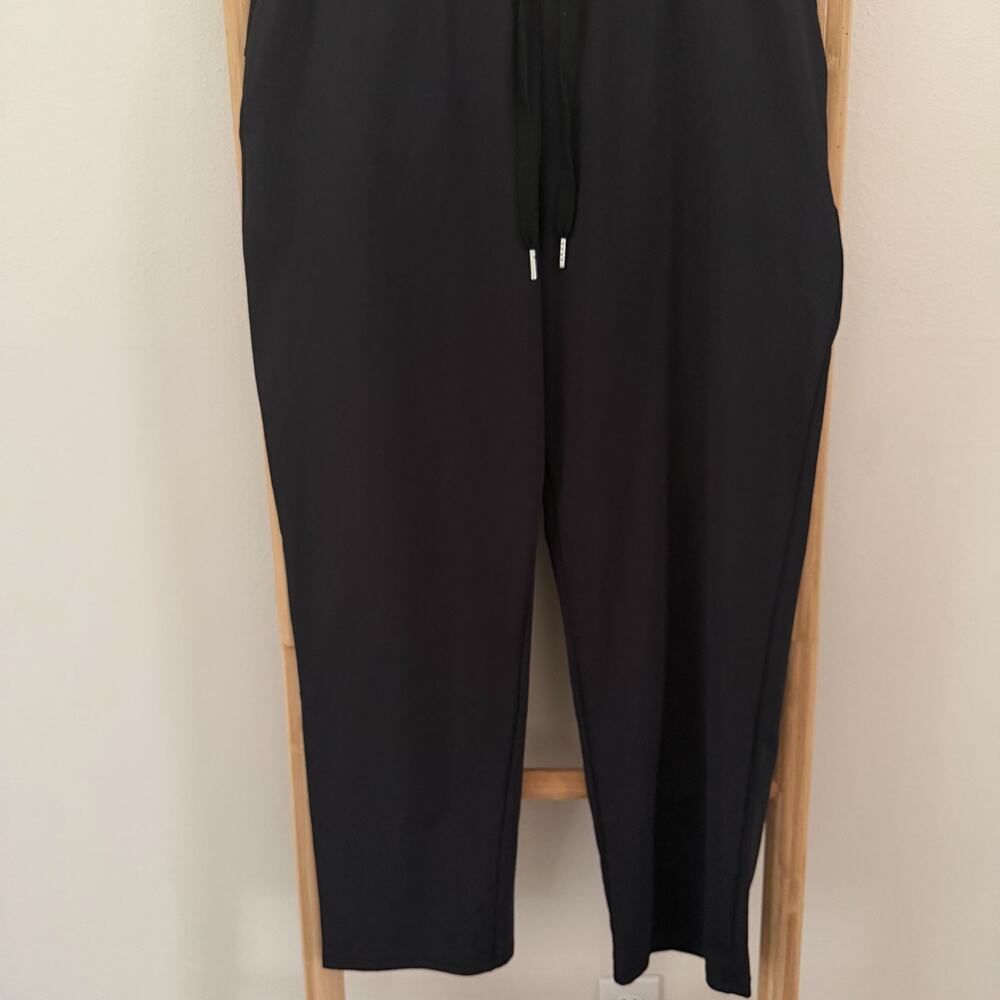 NWOT Halara Mid Rise Drawstring Quick Dry Tapered Pants Black Size L Regular - Picture 5 of 9